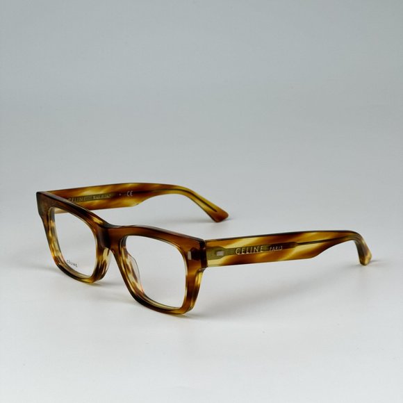 Celine Accessories - Celine CL50011I 056 BRAND NEW Eyeglasses Striped Honey Havana Square Women